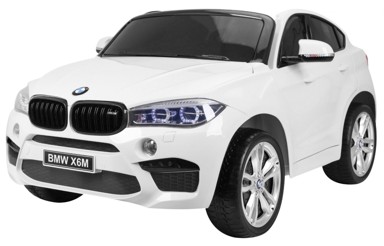 Auto na akumulator BMW X6M XXL, bijeli, dvosjed