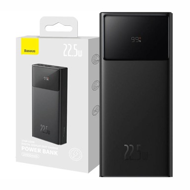 BASEUS Powerbank Star-Lord, 20000 mAh, 2x USB, USB-C, 22.5W, crni