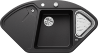 BLANCO Sudoper DELTA II InFino  SILGRANIT 18/10, s dalj. upr. - grafit