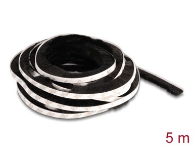 DELOCK Samoljepljiva četkasta traka 15 mm, duljina 5 m, crna