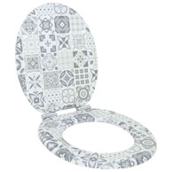 MDF WC daska 44x38 cm plavi i bijeli porculan