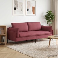 Trosjed od tkanine, 222 x 81 x 89 cm, vinskocrveni