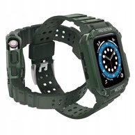 HURTEL Armor remen i futrola za Apple Watch 45/44/42 mm, crni