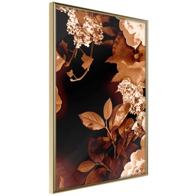 Poster Flower Decoration in Sepia 30x45