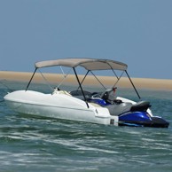 Bimini tenda s 3 luka, 182 x 184 x 136 cm, siva