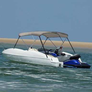 Bimini tenda s 3 luka, 182 x 184 x 136 cm, siva 