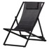 EXOTAN Crna metalna sklopiva vrtna ležaljka Esper