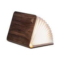 GINGKO Smeđa LED stolna lampa s tekstilnim sjenilom (visina 2, 5 cm) Booklight 