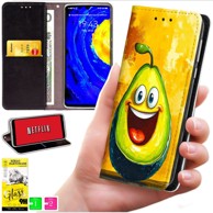 BLUEMOON Preklopna maskica za Oppo A5 5G, s foto tiskom, sa zaštitnim staklom 9H