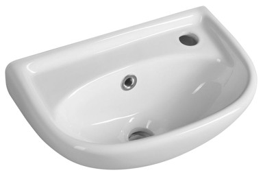 AQUALINE Umivaonik, 40x25 cm, zidni, keramika, bijela