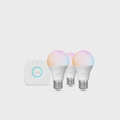 PHILIPS Hue WCA smart žarulje + Hue bridge, E27, 3x806 lm, 2200–6500 K + RGB