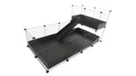 C&C Modularni kavez 4x2 + potkrovlje 2x1, jednokatni, crna rampa