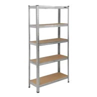 DEDRA Metalni skladišni regal s 5 MDF polica 154 x 75 x 30 cm – 875 kg