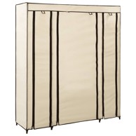 Ormar s odjeljcima i šipkama, 150 x 45 x 176 cm, tkanina, siva