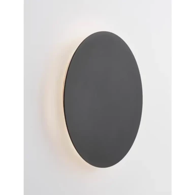 Zidna lampa Cyrcle, LED, 12 W, 3000 K, 1300 lm, IP20, crna