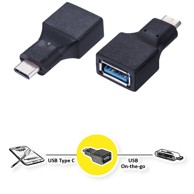 ROLINE Adapter VALUE, USB-C na USB-A, OTG, crni