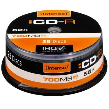 INTENSO CD-R 700MB 80 min, pak. 25 komada Cake Box