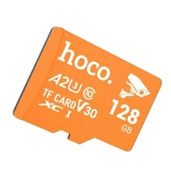 HOCO Memorijska kartica, 128 GB, MicroSD, UHS-I U3, V30, A2, narančasta