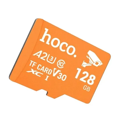 HOCO Memorijska kartica, 128 GB, MicroSD, UHS-I U3, V30, A2, narančasta