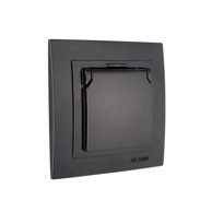 TOURAN Utičnica podžbukna s poklopcem crna