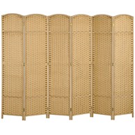 HOMESTAR Pregrada za sobu, 6 panela, 240x16x170 cm, prirodna
