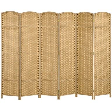 HOMESTAR Pregrada za sobu, 6 panela, 240x16x170 cm, prirodna