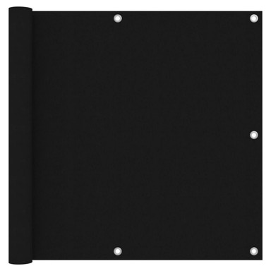 Balkonski zastor crni 90 x 300 cm od tkanine Oxford