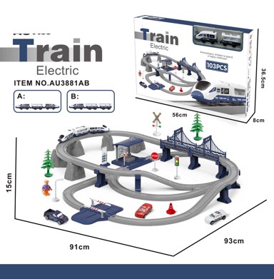 Staza za autiće Željeznički kolodvor, 103 elemenata