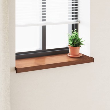 Prozorska klupčica, smeđe drvo, 100 x 30 x 4.5 cm, PVC