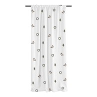 BUTTER KINGS Bijela zavjesa od pamučnog satena 110x250 cm Festive Car