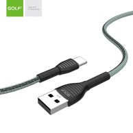 GOLF Kabel USB-C tekstilni, 1 m, 3 A, siva