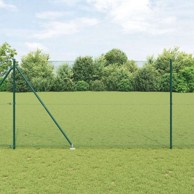Zavarena žičana ograda s 7 šiljcima 1.5x10 m čelik, zelena