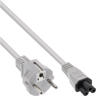 INLINE Kabel za napajanje 16656R, CEE7/7-C5, 0,5 m, siva