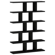 Zidna polica 70 x 17 x 101 cm od prerađenog drva, crni hrast