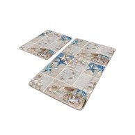 MILA HOME Bež kupaonske prostirke u setu 2 kom 60x100 cm