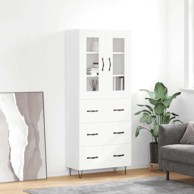 Visoka komoda 69,5x34x180 cm od konstruiranog drva, bijela