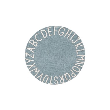 LORENA CANALS Svijetlo plavi periv/ručno rađen pamučan dječji tepih ø150 cm ABC Vintage Blue