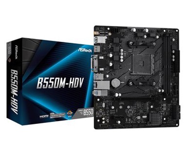 ASROCK Matična ploča B550M-HDV, AMD B550, mATX, s. AM4