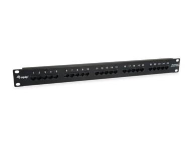 EQUIP Patch panel Cat.3 RJ45 ISDN 25-portni, crni