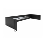 DELOCK 19” DIN rail panel 2U, NTC-66884, crni
