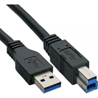 INLINE USB kabel 4043718153688 3.2 Gen 1 (3.1 Gen 1) 1,5 m USB-A USB b, crni