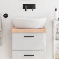 Kupaonska radna ploča 40x40x(2-6) cm netretirano masivno drvo