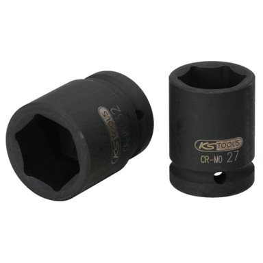 KS TOOLS Udarni nasadni ključ šesterokutni, kratki, 22 mm