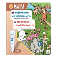 KUKU Dječja knjiga Interaktivna knjiga Rođendan u zoološkom vrtu, bez olovke