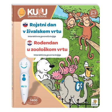KUKU Interaktivna knjiga Rođendan u zoološkom vrtu, bez olovke