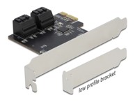 DELOCK SATA PCIe kartica, 4-portna, Low Profile