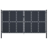 Vrtna vrata čelična 400 x 175 cm antracit