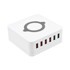 USB punjač sa 6 priključaka i induktivnim punjenjem 10 W