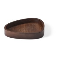 LIND DNA Smeđa dekorativna drvena kutija za pohranu 18x16x3 cm Curve M 