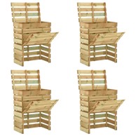 Rešetkasti vrtni komposter 4 kom 80 x 50 x 100 cm od borovine